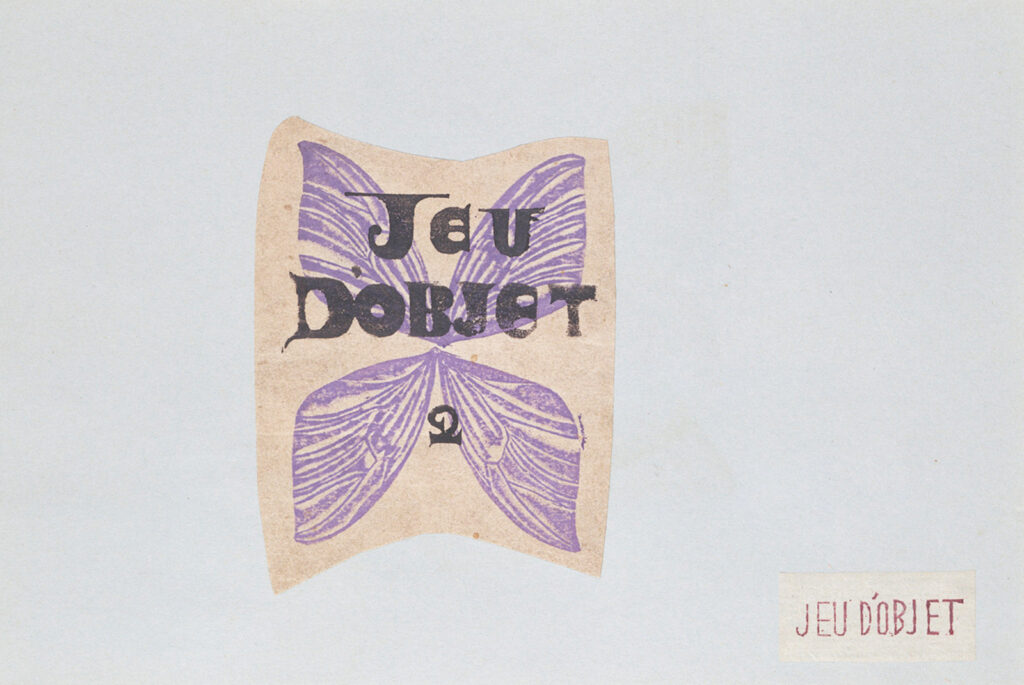 作品画像：JEU D’OBJET 2　表紙、見返し