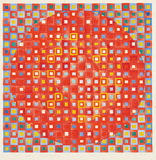 作品画像：黄色の輪のある同心円