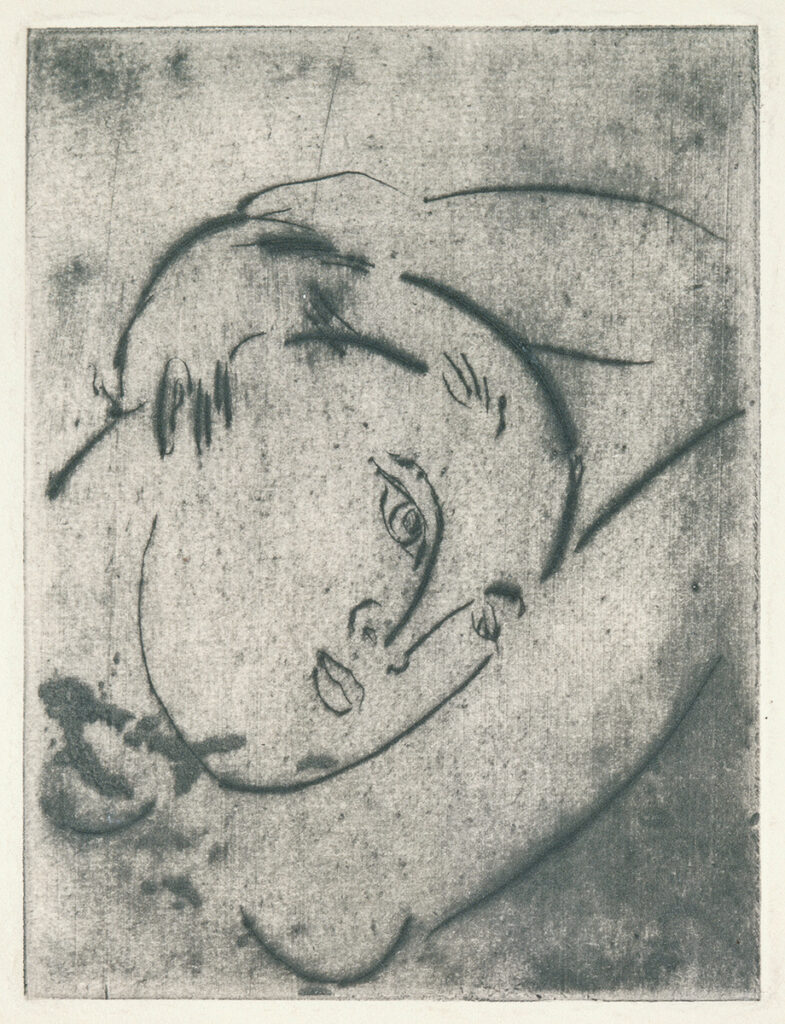 作品画像：女の顔、腕、そして胸