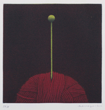 作品画像：毛糸［『Hamaguchi’s six original color mezzotints（６つのカラーメゾチント）』より］