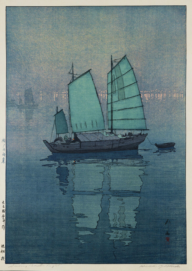 作品画像：帆船　夜