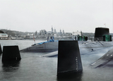 作品画像：＜陸上の出来事＞シリーズ　日本海上自衛隊ディーゼル潜水艦、米海軍横須賀基地、日本、横須賀