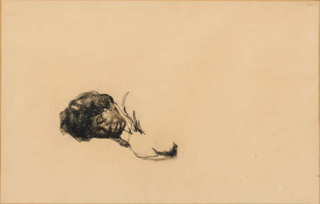 作品画像：地下道の眠り