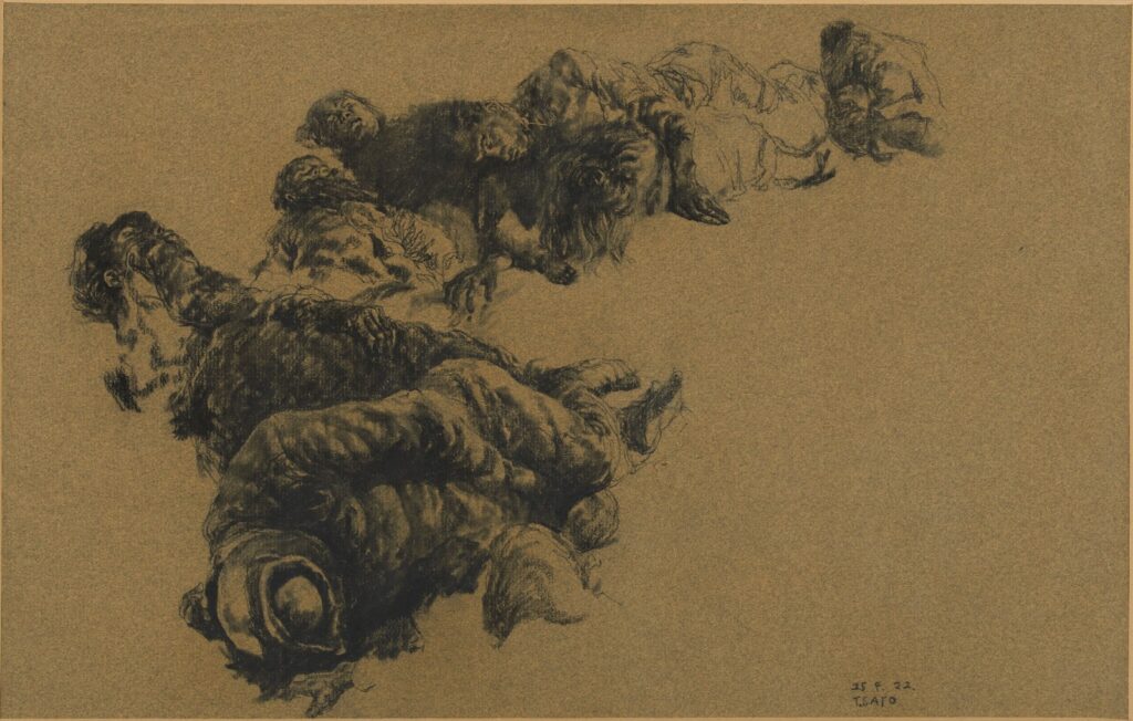 作品画像：地下道の眠り