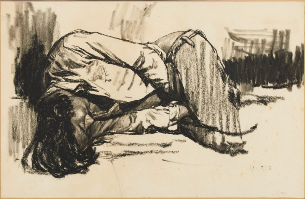 作品画像：地下道の眠り
