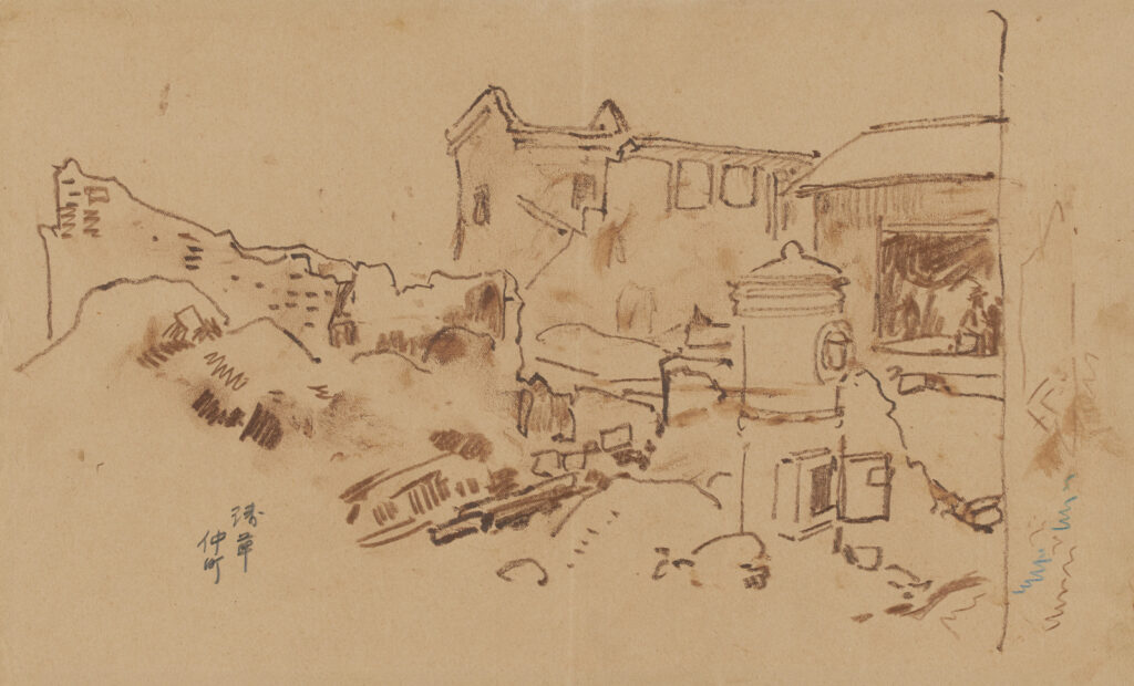 作品画像：震災スケッチ（浅草仲町）