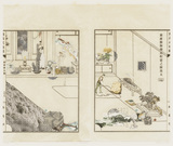 作品画像：室内画38－山と煙のある室内