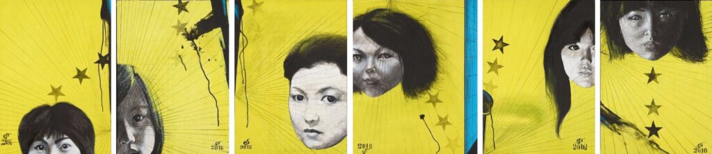 作品画像：明暗法からの視線